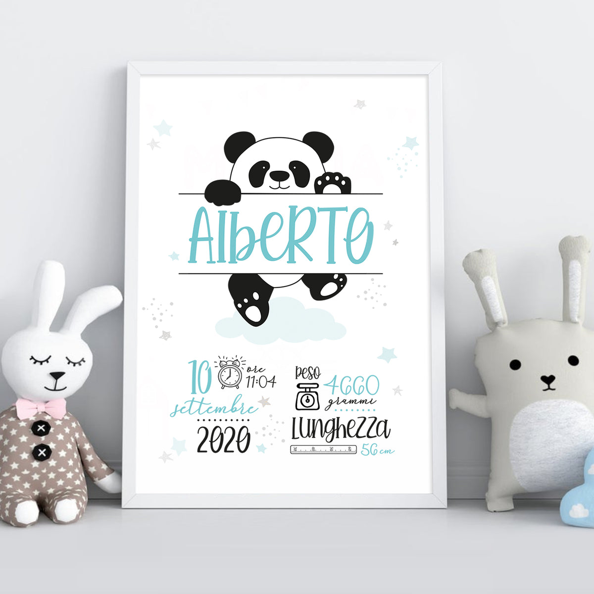 Quadretto nascita Un tenero panda – UNIKREO