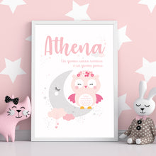 Carica l'immagine nel visualizzatore di Gallery, Quadretto personalizzato "La civetta sorridente" - UNIKREO