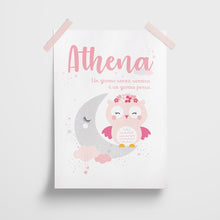 Carica l'immagine nel visualizzatore di Gallery, Quadretto personalizzato "La civetta sorridente" - UNIKREO