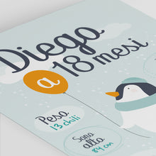 Carica l'immagine nel visualizzatore di Gallery, Quadretto personalizzato "Il pinguino e il palloncino" - UNIKREO