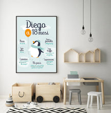 Carica l'immagine nel visualizzatore di Gallery, Quadretto personalizzato "Il pinguino e il palloncino" - UNIKREO