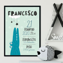 Carica l'immagine nel visualizzatore di Gallery, Il quadretto nascita con il coccodrillo - UNIKREO