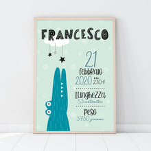 Carica l'immagine nel visualizzatore di Gallery, Il quadretto nascita con il coccodrillo - UNIKREO