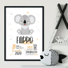 Carica l'immagine nel visualizzatore di Gallery, Quadretto nascita "Un koala tutto da abbracciare" - UNIKREO