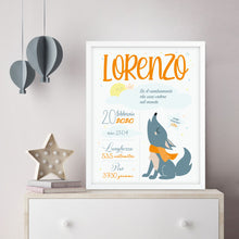 Carica l'immagine nel visualizzatore di Gallery, Quadretto personalizzato "Il lupetto che ulula alla luna" - UNIKREO