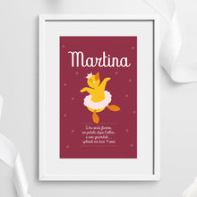 Carica l'immagine nel visualizzatore di Gallery, Quadretto personalizzato con la paperotta ballerina - UNIKREO