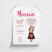 Carica l'immagine nel visualizzatore di Gallery, Quadretto personalizzato "Dolce cerbiatta" - UNIKREO