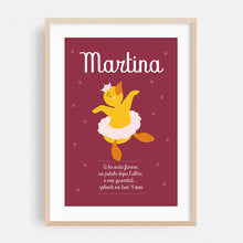 Carica l'immagine nel visualizzatore di Gallery, Quadretto personalizzato con la paperotta ballerina - UNIKREO