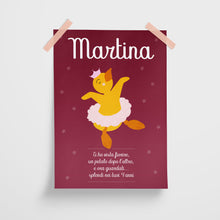 Carica l'immagine nel visualizzatore di Gallery, Quadretto personalizzato con la paperotta ballerina - UNIKREO